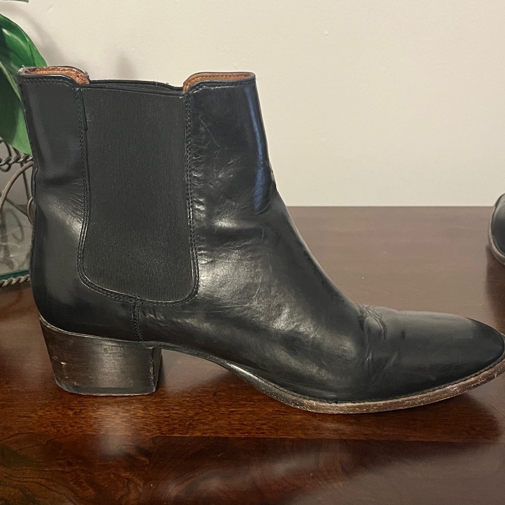 FRYE Black Leather Ankle Booties - Picture 3 of 10
